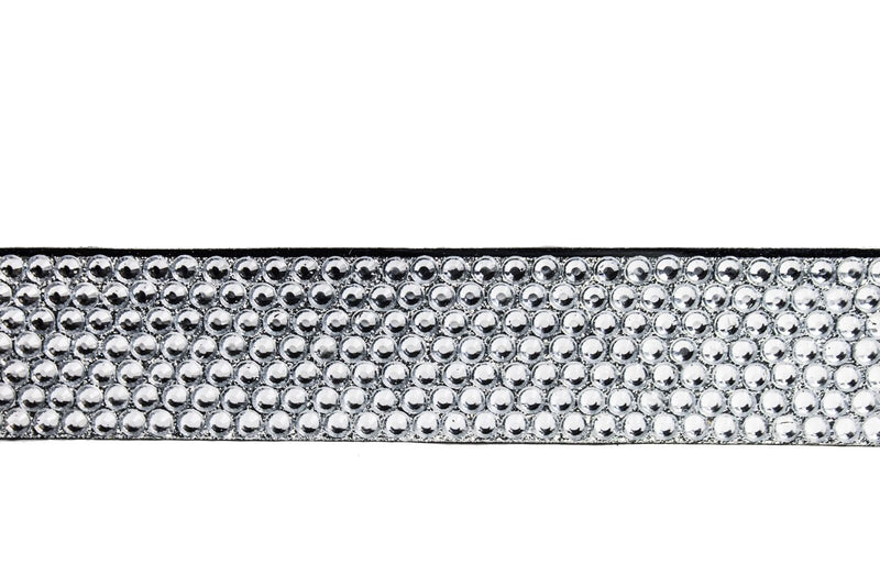 2 PCS Bling White Color Crystal Metal License Plate Frame with Chrome Screw Cap