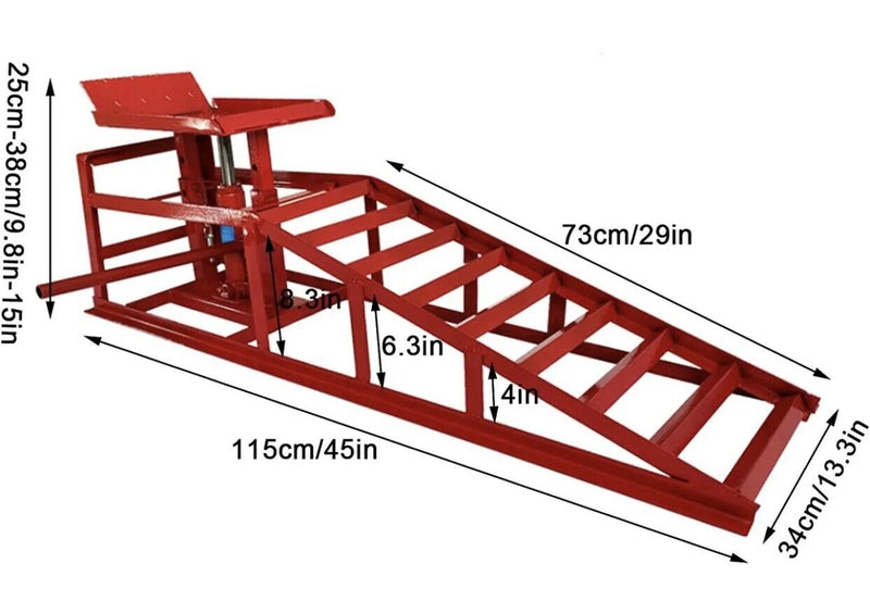 2 Pack 10000lbs Heavy Duty Auto Car Truck Service Hydraulic Lift Vehicle Ramps