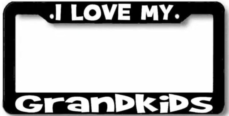 I Love My GRANDKIDS grand children License Plate Frame