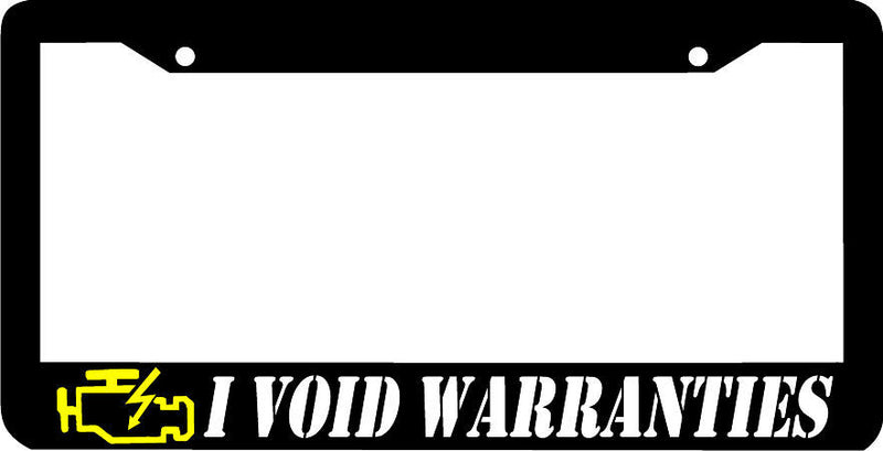 I VOID WARRANTIES check engine light jdm JDM License Plate Frame