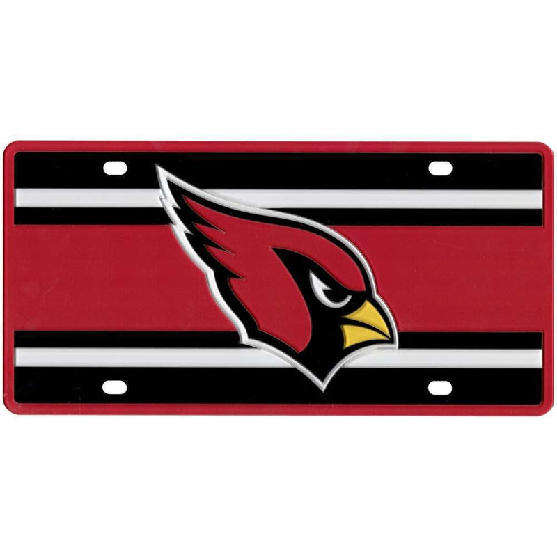 NFL Arizona Cardinals Full Color Super Stripe Inlay License Plate