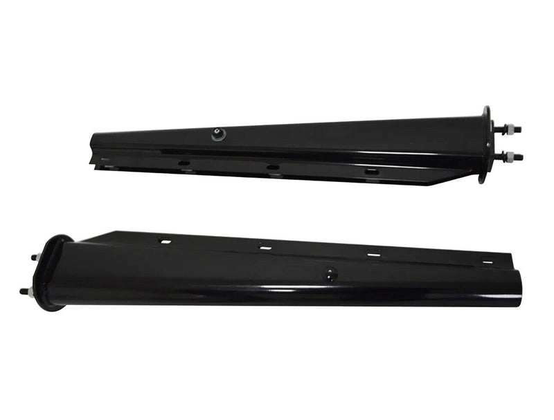 For Semi Truck Black Mud Flap Hanger Set 30" Spring Loaded 2 1/2" Bolt Pattern