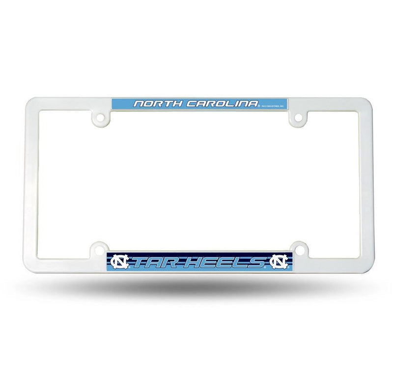 NCAA North Carolina Tar Heels White Plastic License Plate Frame