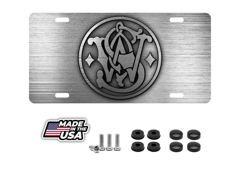 Smith & Wesson Firearms Gun License Plate Aluminum Gift Car Tag Truck