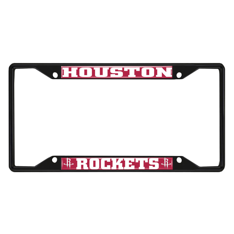 NBA Houston Rockets Black Metal License Plate Frame