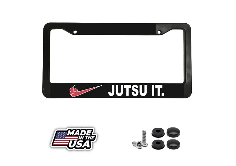 Jutsu it 術 Japanese Anime Naruto Ninjutsu Kamui Car License Plate Frame