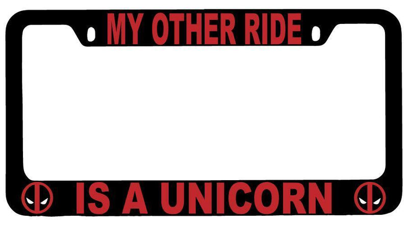 My Other Ride Is A Unicorn Black METAL License Plate Frame Auto  Mod-GRAPH9856236-10235