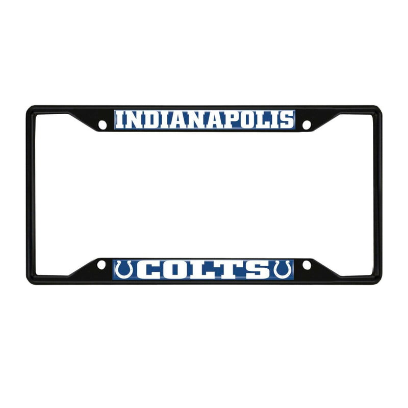 NFL Indianapolis Colts Black Metal License Plate Frame