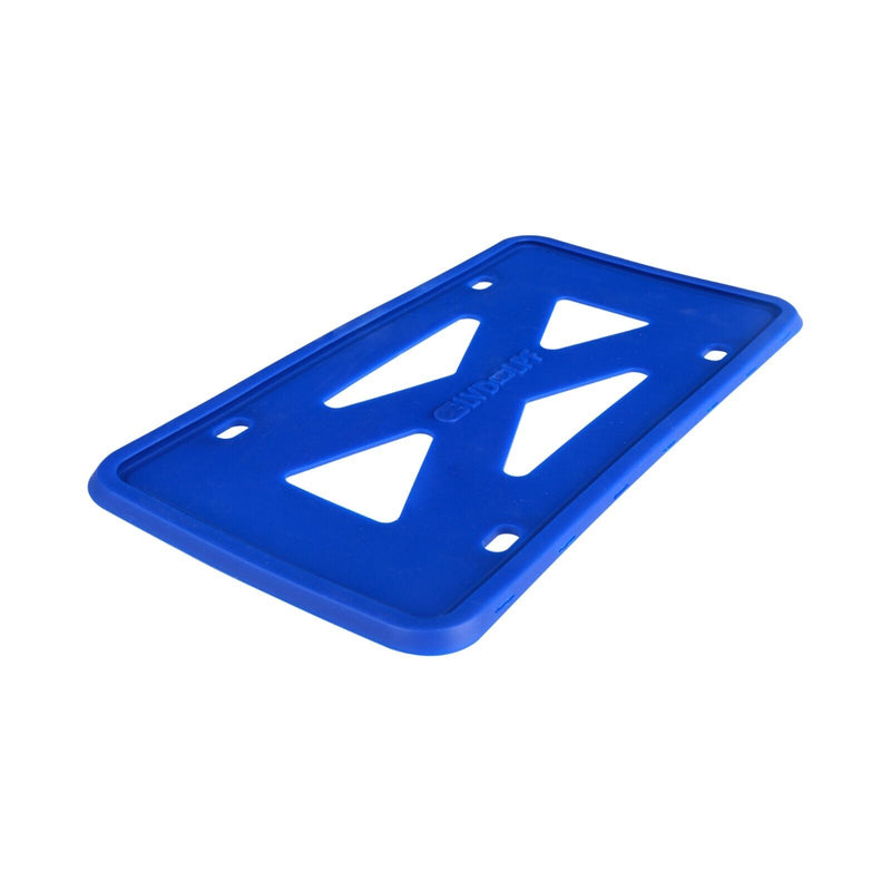 2 Pack Universal Blue Silicone License Plate Frame Rust Rattle Weather Proof