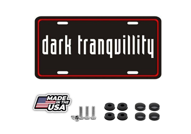 DARK TRANQUILITY DT METAL LICENSE PLATE MUSIC TAG - BLACK - NEW