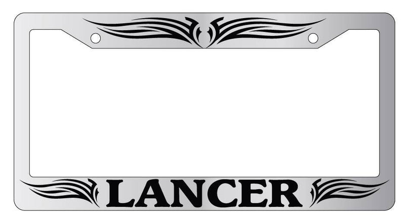 Chrome License Plate Frame Lancer Tribal Design 1 Auto Accessory  Mod-GRAPH9856236-6867