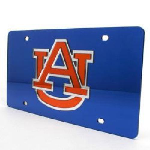 NCAA Auburn Tigers Inlaid Acrylic License Plate - Blue