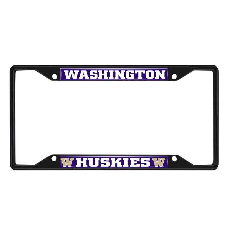 NCAA Washington Huskies Black Metal License Plate Frame Del. 2-4 Days