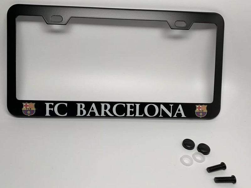 Black "FC BARCELONA" License Plate Frame