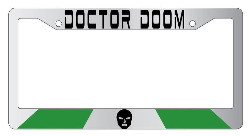 Doctor Doom Chrome License Plate Frame For Marvel  Mod-GRAPH9856236-5236