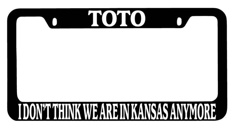 Black METAL License Plate Frame Toto I Don&