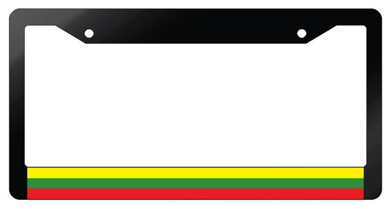 Lithuania Glossy Black Plastic License Plate Frame World Flags  Mod-GRAPH9856236-6908