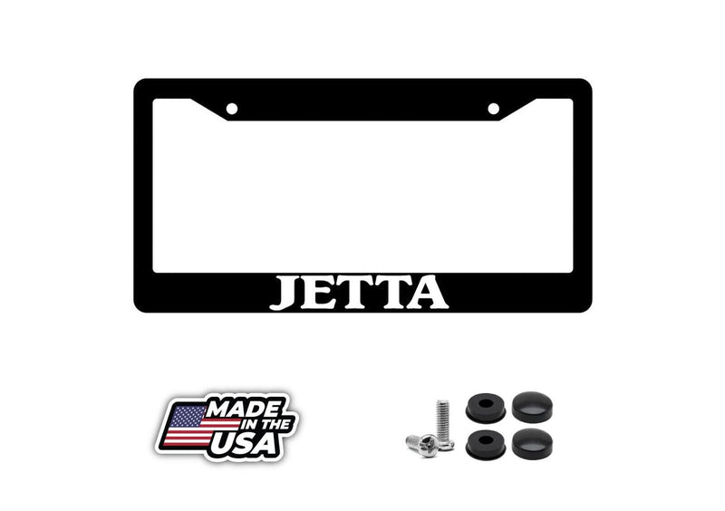 Black Plastic License Frame "JETTA"