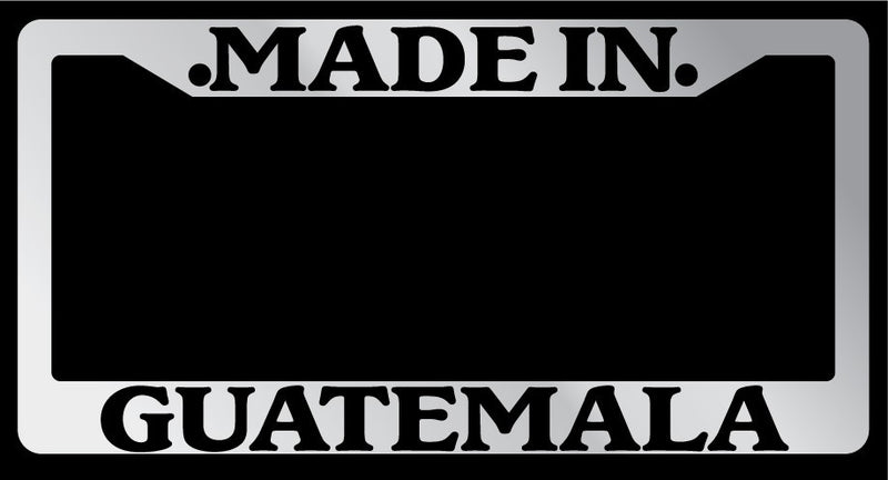 Chrome License Plate Frame Made In Guatemala Auto Accessory 1331  Mod-GRAPH9856236-5770