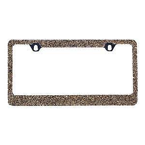 Rocking Bling Crystal Diamond Rhinestone License Plate Frame Gold
