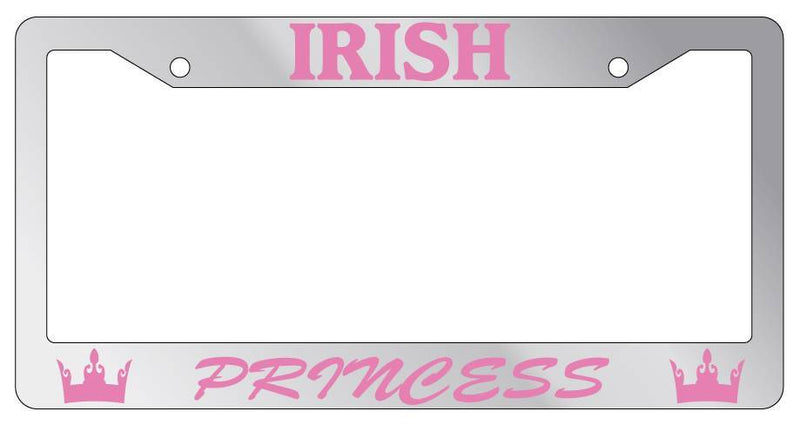 Chrome METAL License Plate Frame IRISH PRINCESS Auto Accessory  Mod-GRAPH9856236-8030