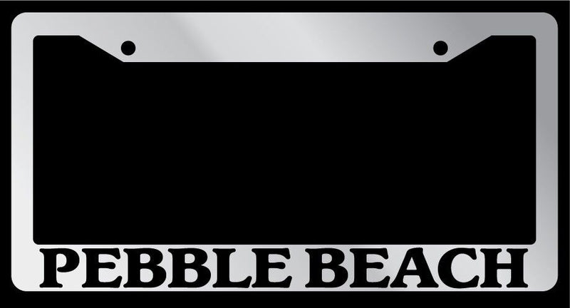 Chrome License Plate Frame "Pebble Beach" Auto Accessory Novelty 2500  Mod-GRAPH9856236-4462