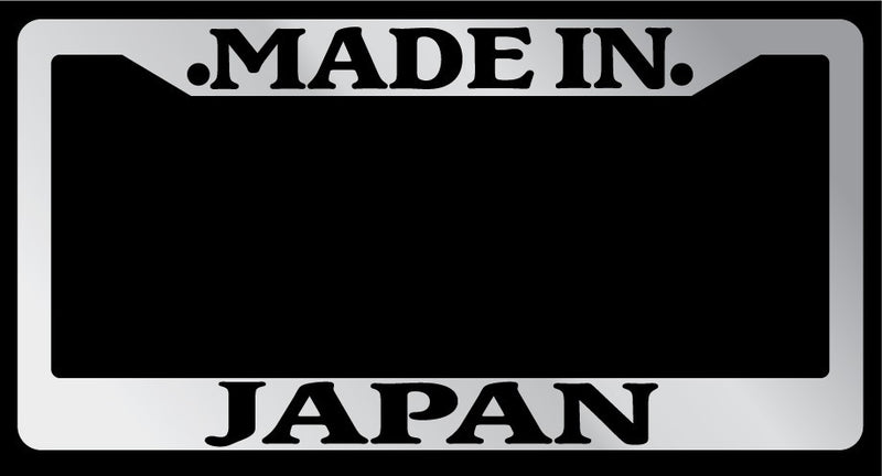 Chrome License Plate Frame "Made in Japan" Auto Accessory 1494  Mod-GRAPH9856236-1656