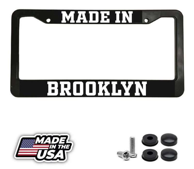 Made in Brooklyn New York NY City Black License Plate Frame NEW