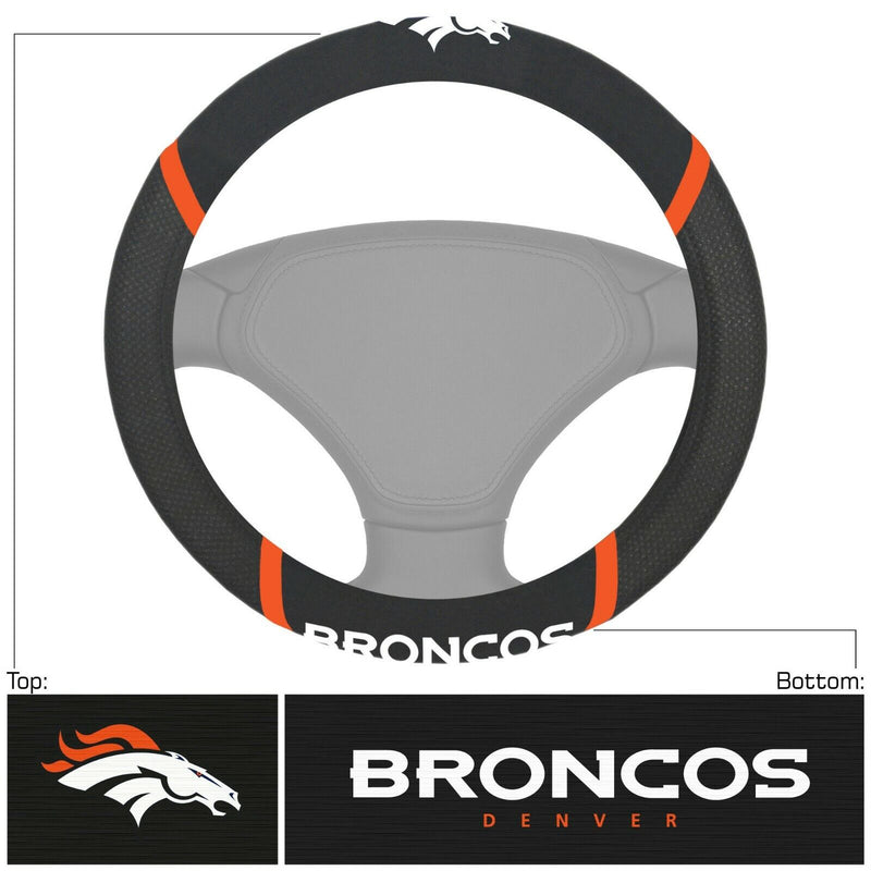 NFL Denver Broncos Embroidered Steering Wheel Cover