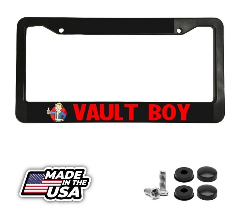 Vault Boy Vault-Tec Fall Out Game Plastic Car License Plate Frame