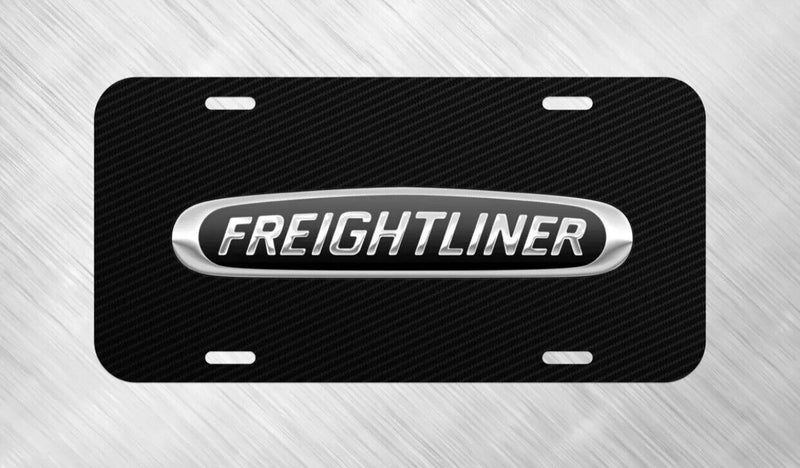 Simulated Carbon Fiber Freightliner License Plate Auto Car Tag FREE SHIP
