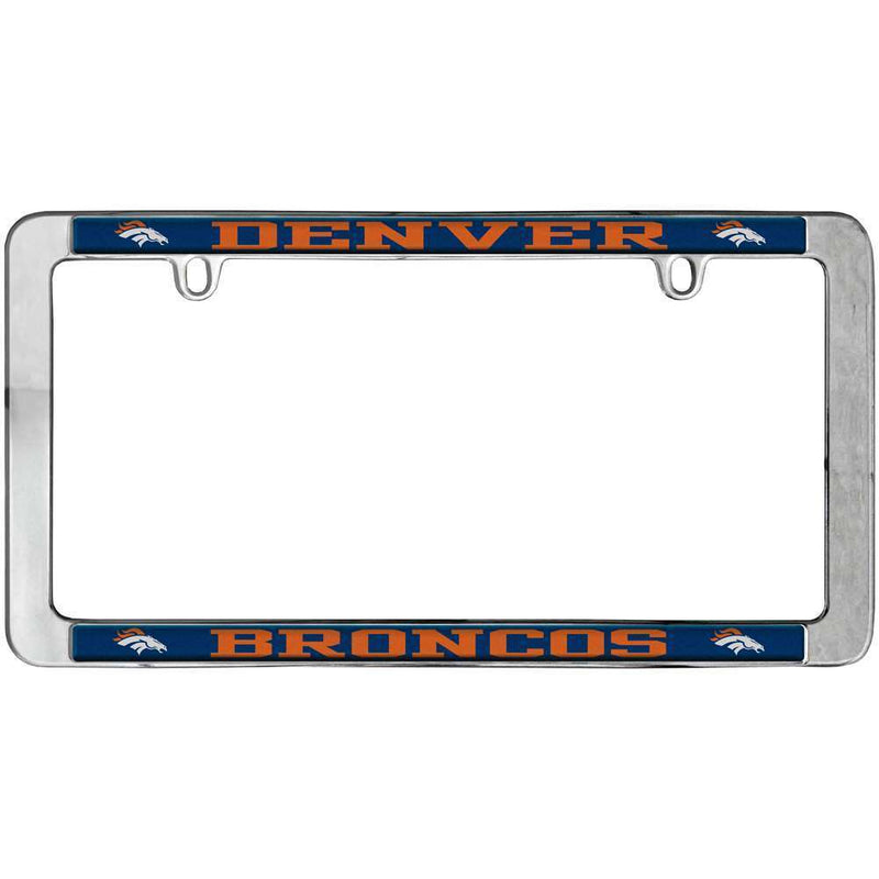 NFL Denver Broncos Thin Metal License Plate Frame