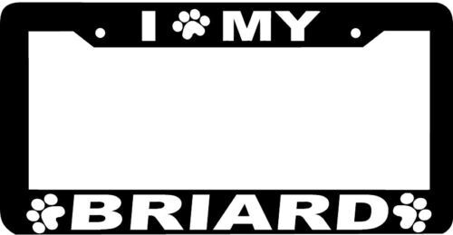 BRIARD DOG paw print License Plate Frame
