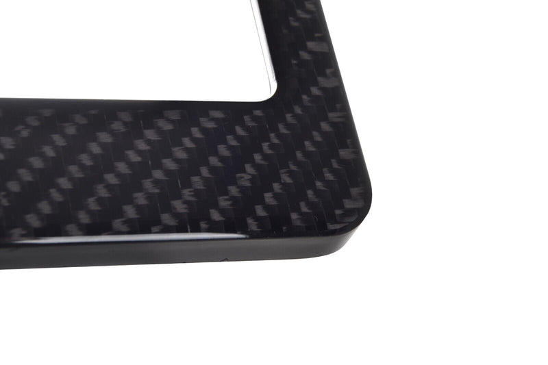 HEMI Black Logo Black Real 3K Carbon Fiber ABS Back License Plate Frame