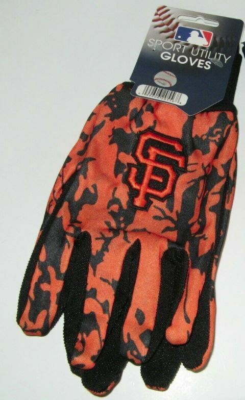 MLB San Francisco Giants Camo Style Embroidered Utility Gloves Pair