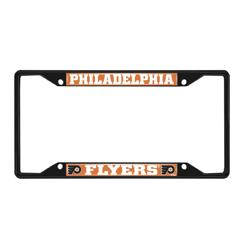 NHL Philadelphia Flyers Black Metal License Plate Frame