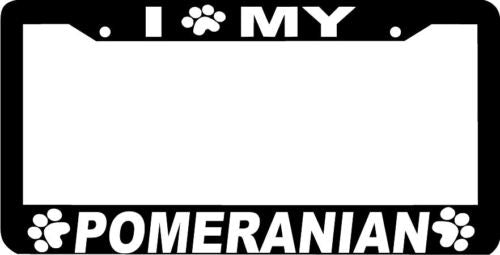 POMERANIAN DOG PAW PRINT License Plate Frame