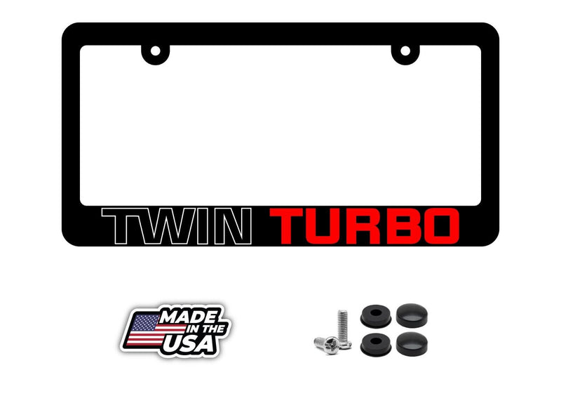 Twin Turbo JDM Racing Drifting Import Race License Plate Frame