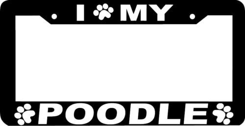 POODLE DOG paw print License Plate Frame