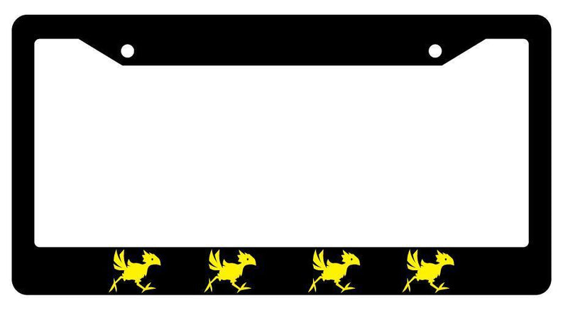 Chocobo LOGO Black Plastic License Plate Frame Auto Final Fantasy  Mod-GRAPH9856236-3846