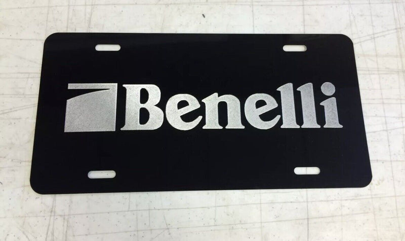 BENELLI Car Tag Diamond Etched on Aluminum License Plate