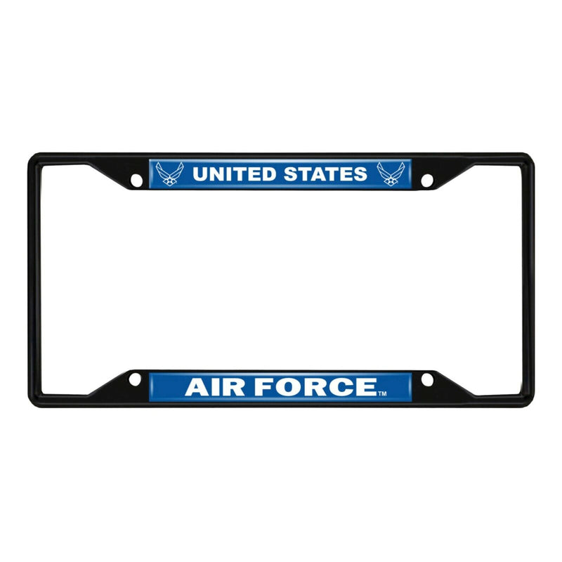 Military US Air Force Black Metal License Plate Frame