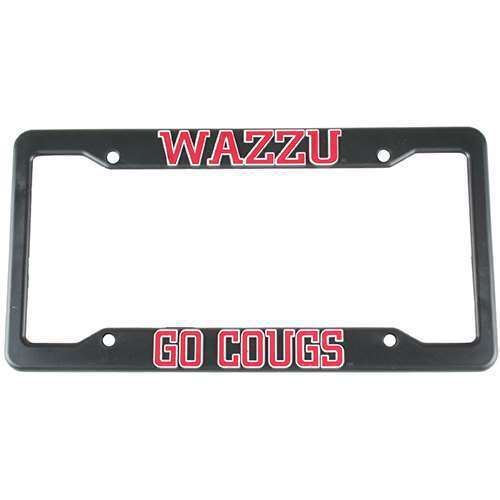 NCAA Washington State Cougars WAZZU Plastic License Plate Frame