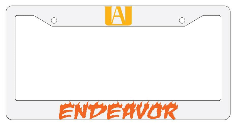 Endeavor White Plastic License Frame Auto My Hero Academia  Mod-GRAPH9856236-1948