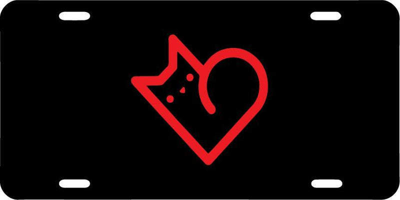 Cat Heart Vanity License Plate Mod-GRAPH9856236-7607