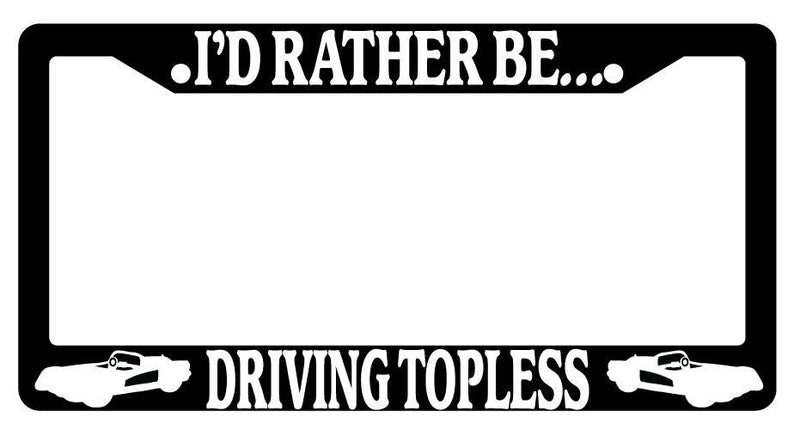 Black License Plate Frame I&