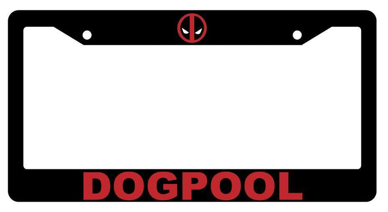 Black Dogpool License Plate Frame Auto Accessory For Deadpool  Mod-GRAPH9856236-3957