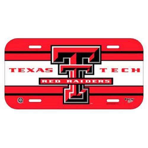 Texas Tech Raiders Plastic License Plate