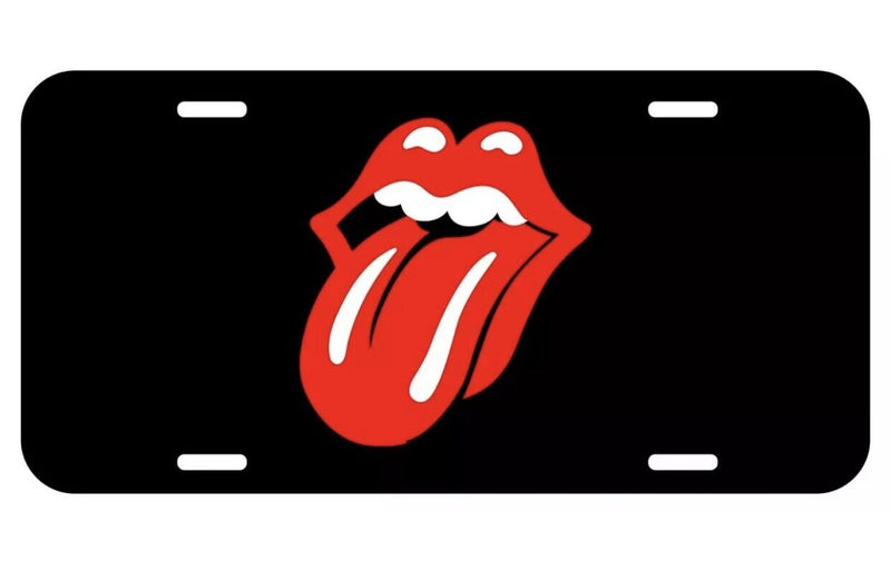 Rolling tongue stones Mouth License Plate truck car tag Metal Aluminum.