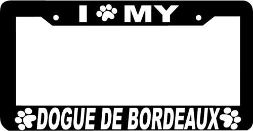 DOGUE DE BORDEAUX DOG paw print License Plate Frame